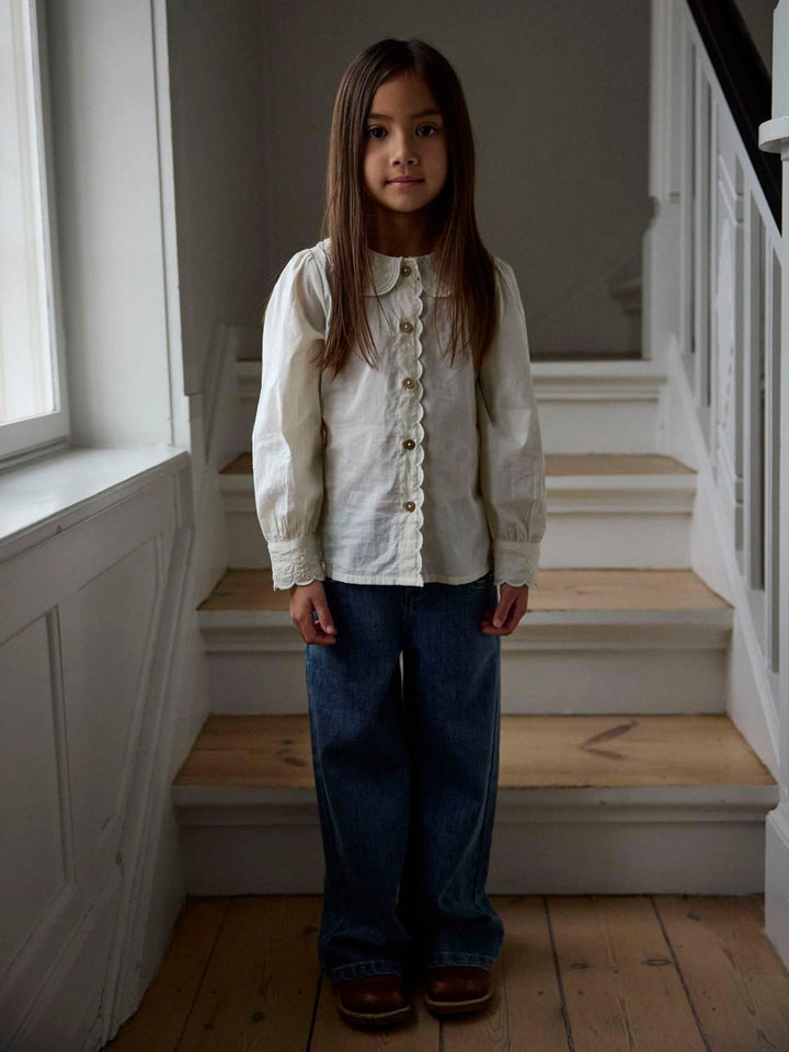 Nmfobello Wide Jeans 1144-Se Lil  Mørkeblå