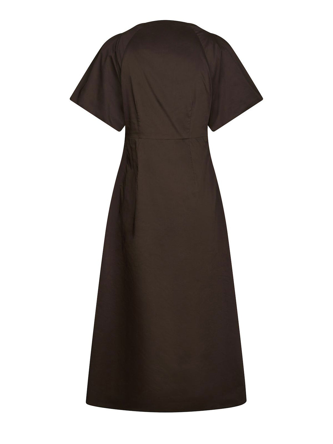 Illana Poplin Dress  Chocolate Brown