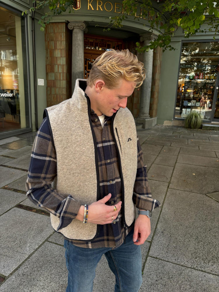 Duncan wool fleece vest  Moonbeam