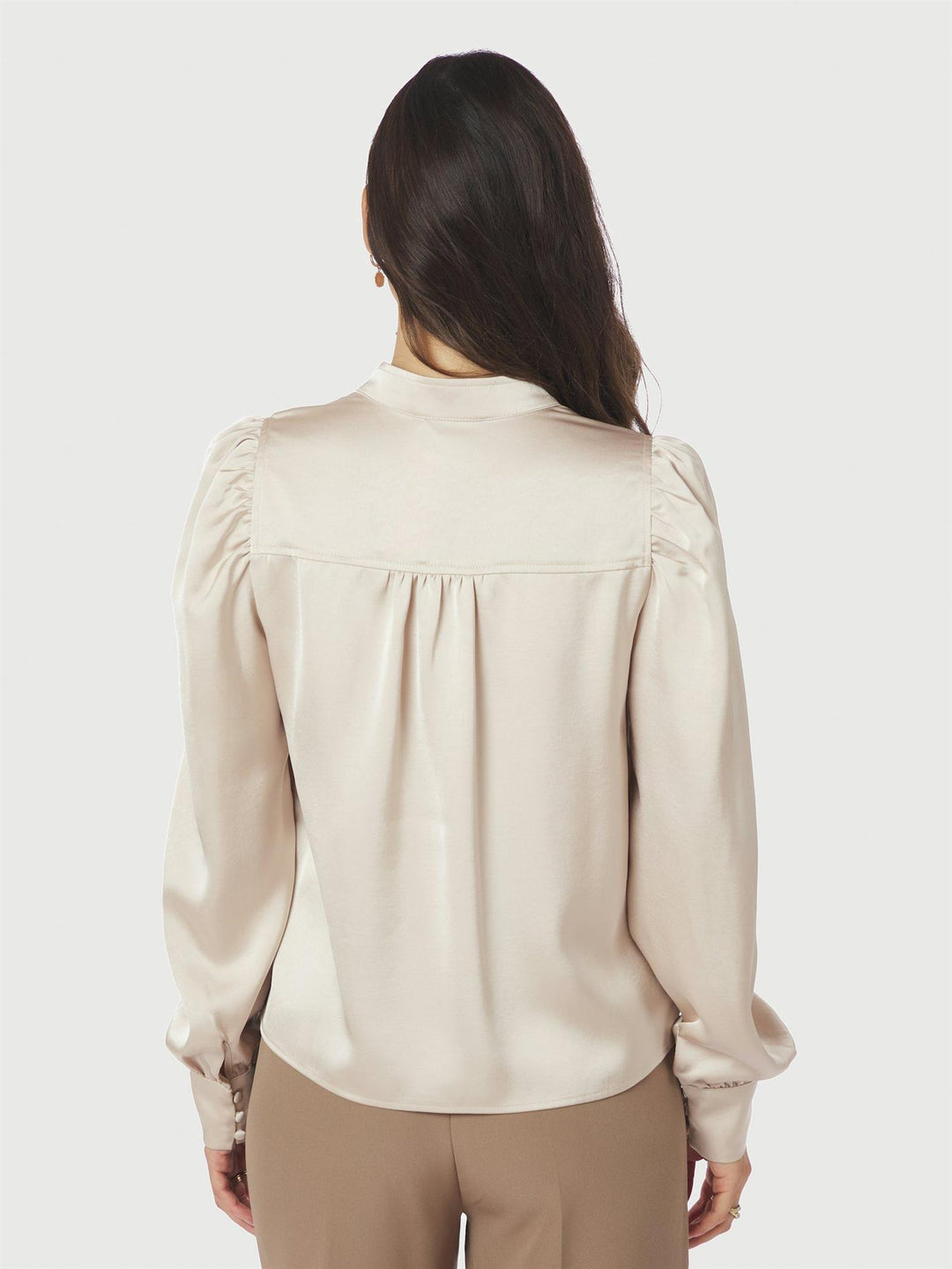 Rosslyn Heavy Sateen Blouse  Champagne