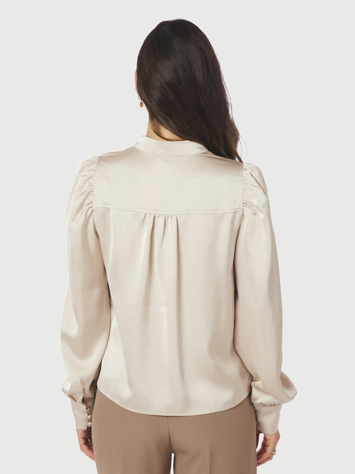 Rosslyn Heavy Sateen Blouse  Champagne