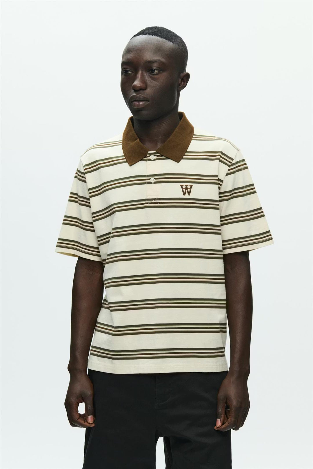 WWColton polo 25381  Desert Palm Stripe