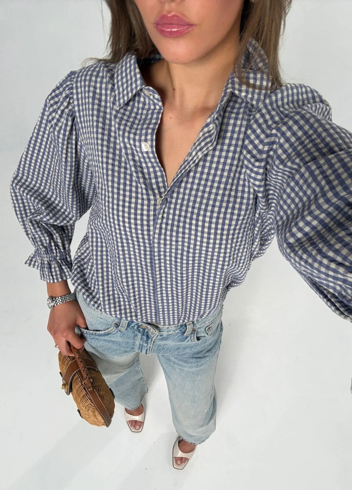 Amy Blouse Misty Blue  Misty Blue