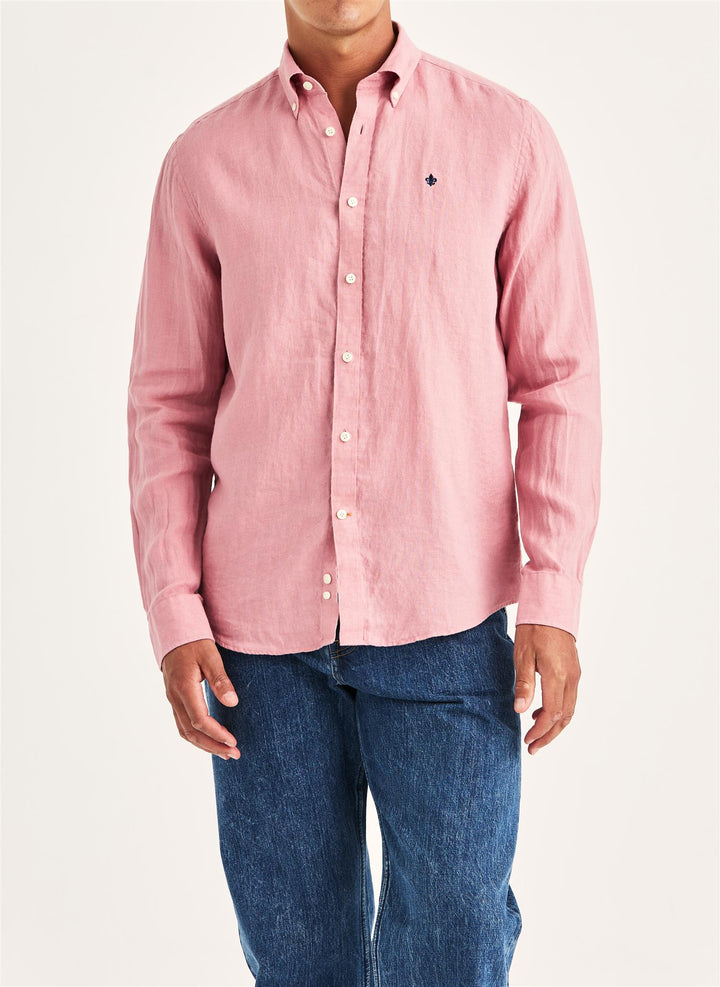 Douglas Linen Shirt-Classic Fit  Pink