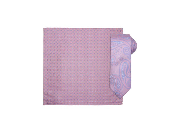 Santi silkeslips m/hanky  Rosa