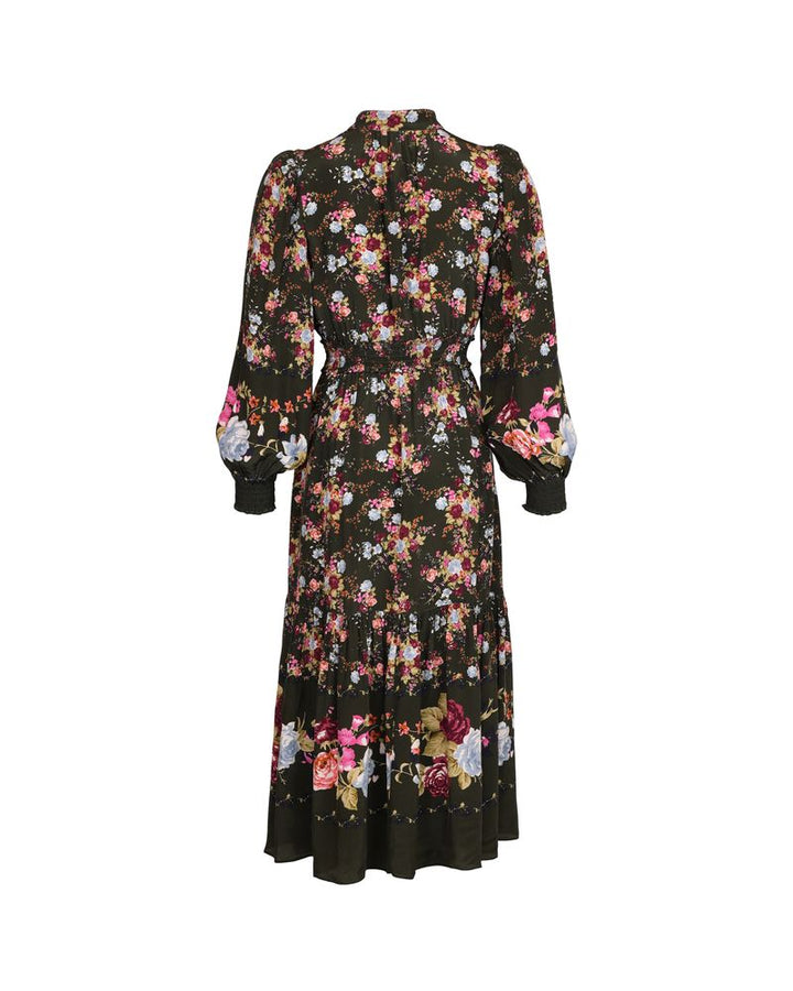 Bohemian midi dress Forest Bouquet