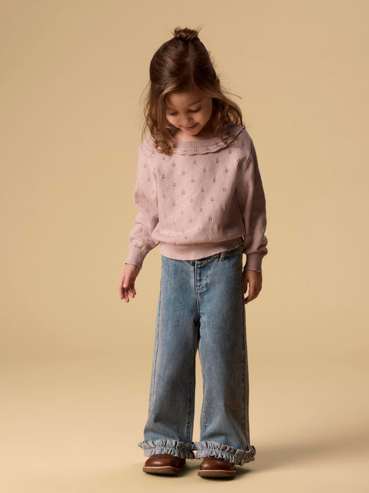 Damla Wide Ancel Jeans  Mellomblå