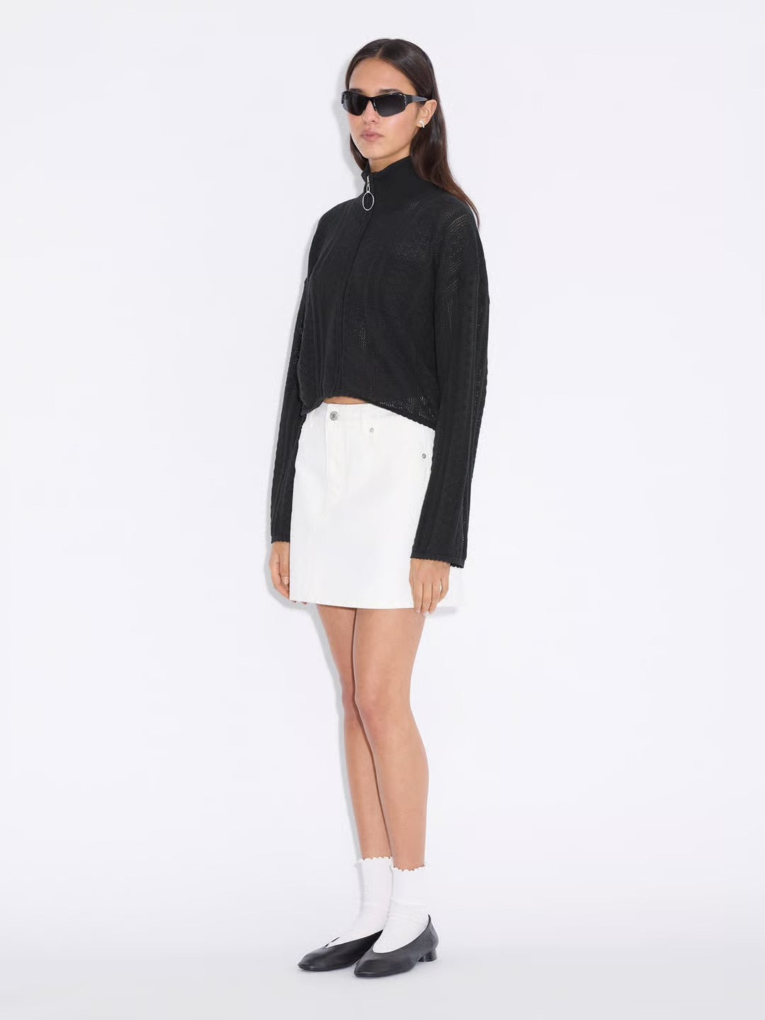Tine Crochet Cardigan  Black