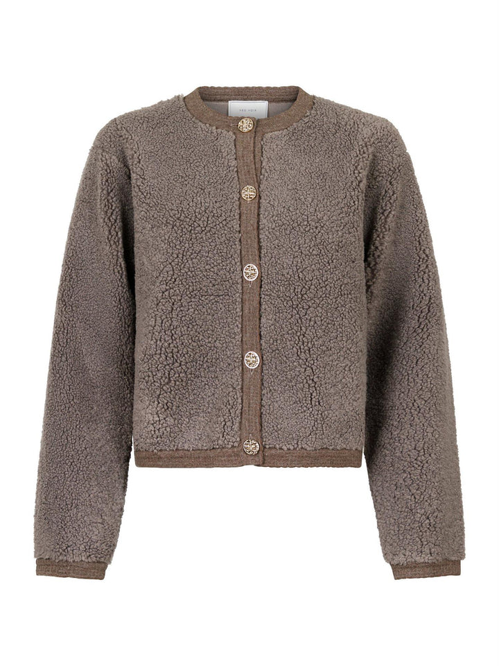 Limo Fluffy Knit Cardigan  Iron