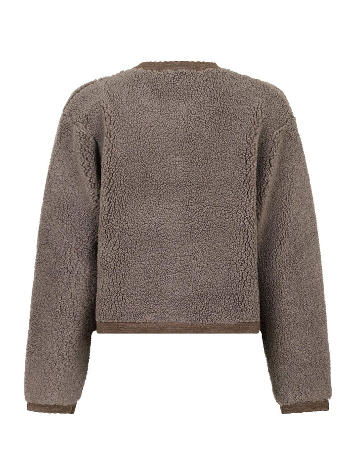 Limo Fluffy Knit Cardigan  Iron
