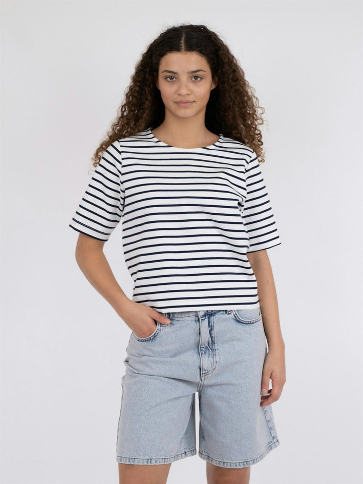 Soanie Stripe Tee  Navy