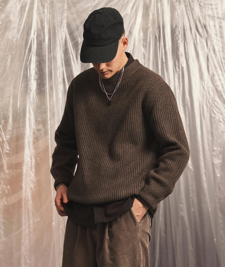 Boxy Wool Knit  Taupe