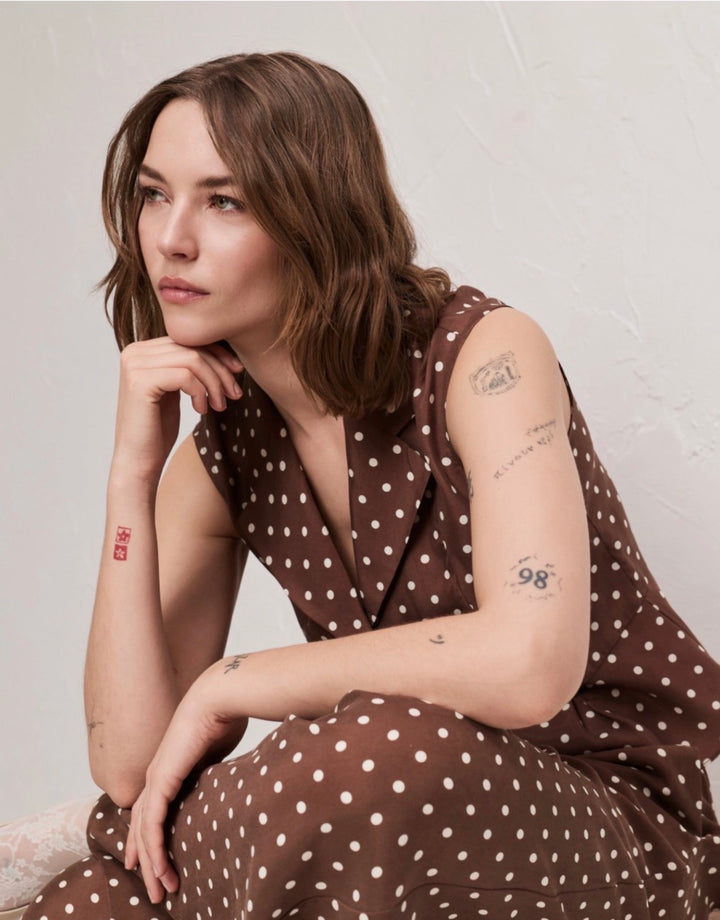 MELROSE DOTS  Dots Brown