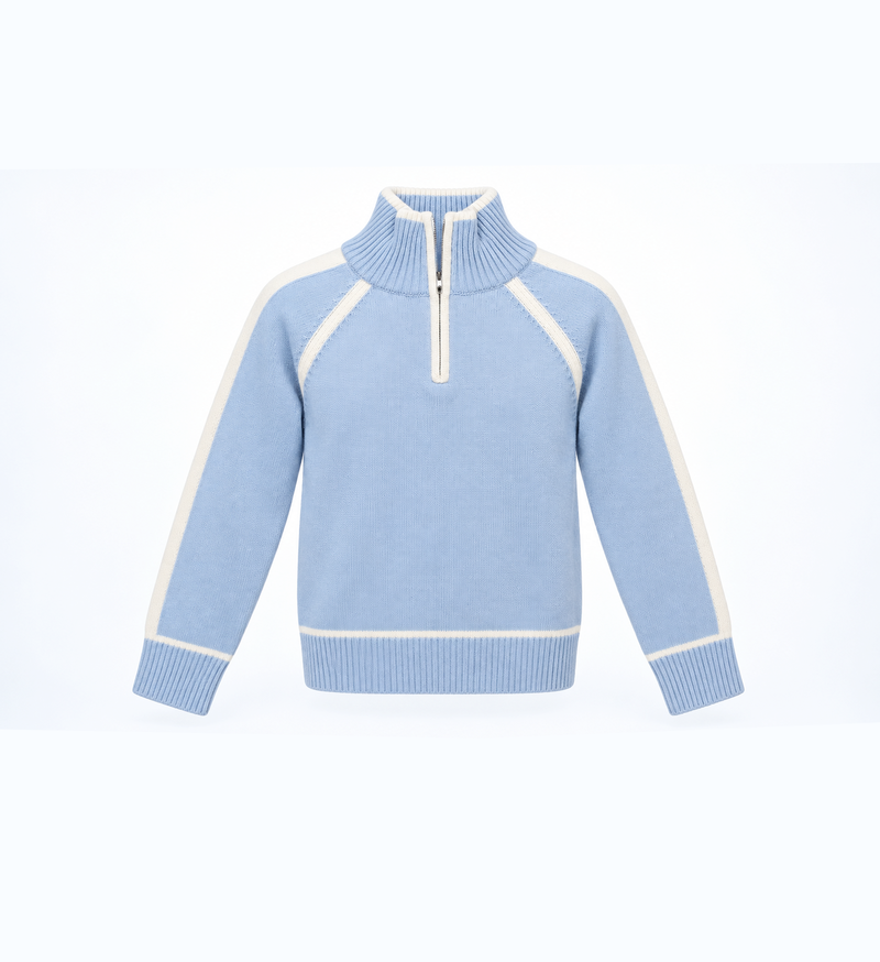 Esther 1/2 zip genser  Sky Blue