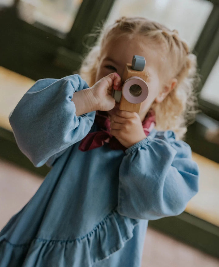 HELENE LS BLOUSE  Medium Denim Blue