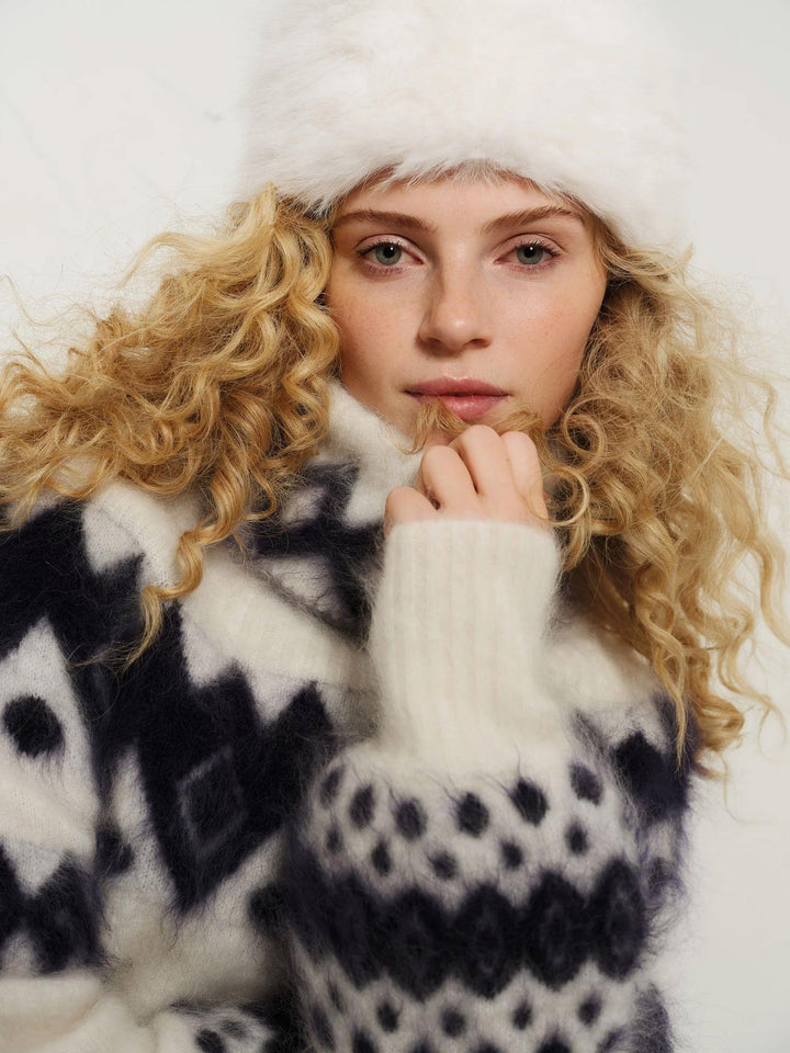 Kylie Chunky Sweater Bright White