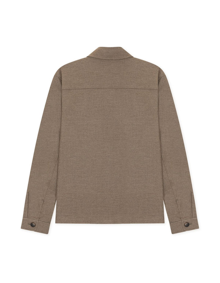 Flannel Hybrid Jacket Dark Sand