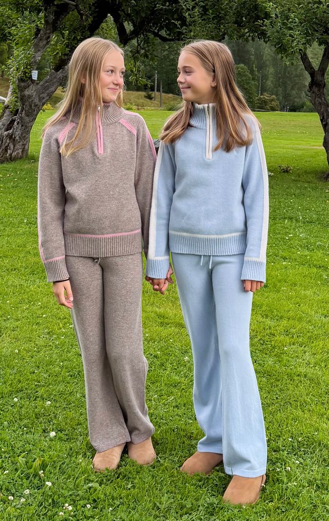 Esther 1/2 zip genser  Sky Blue