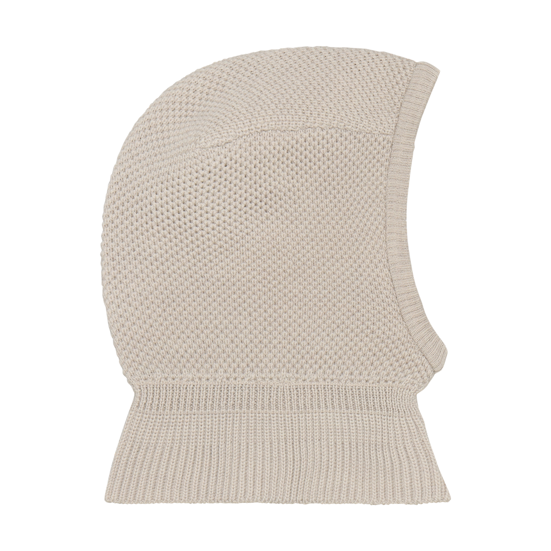 Balaclava Wool Knit Windstop  Sand Melange