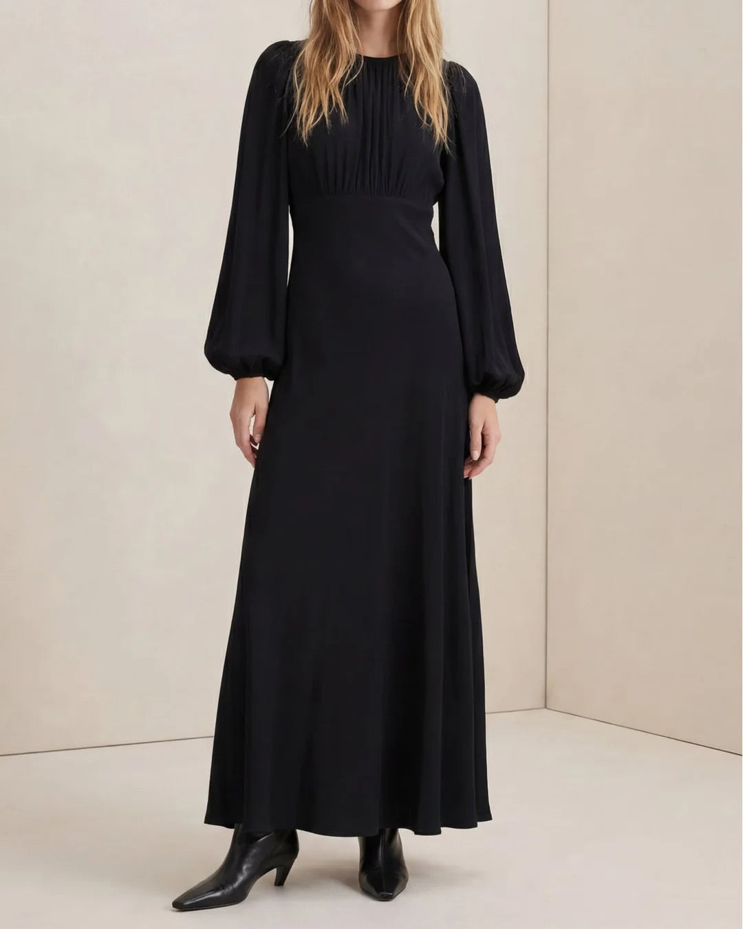 Viscose Maxi Dress  Black