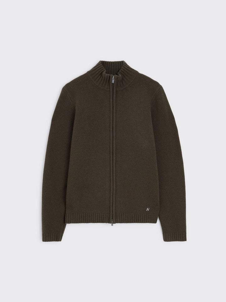Andreas Zip-Up Cardigan  Dk. Green