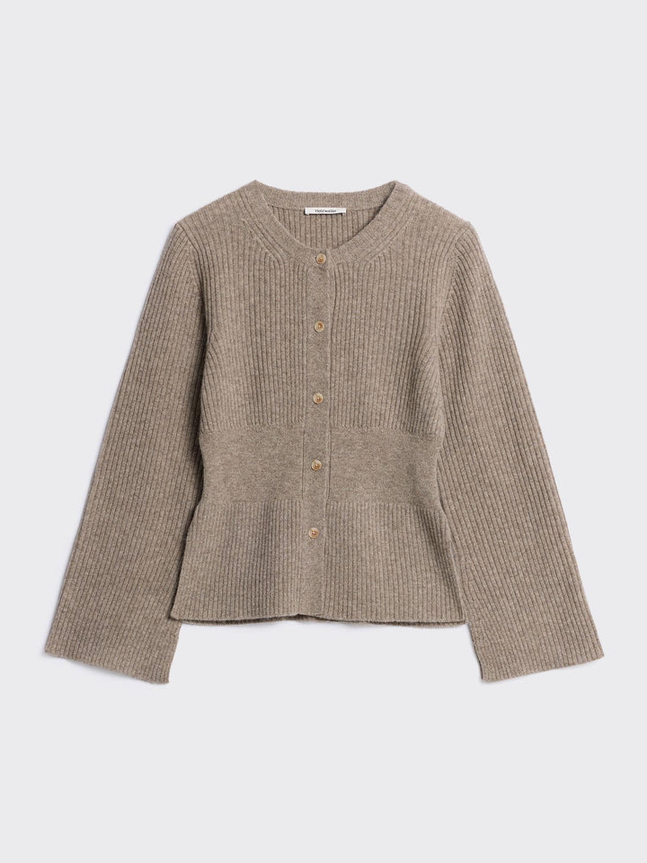 Amara Fitted Cardigan  Taupe