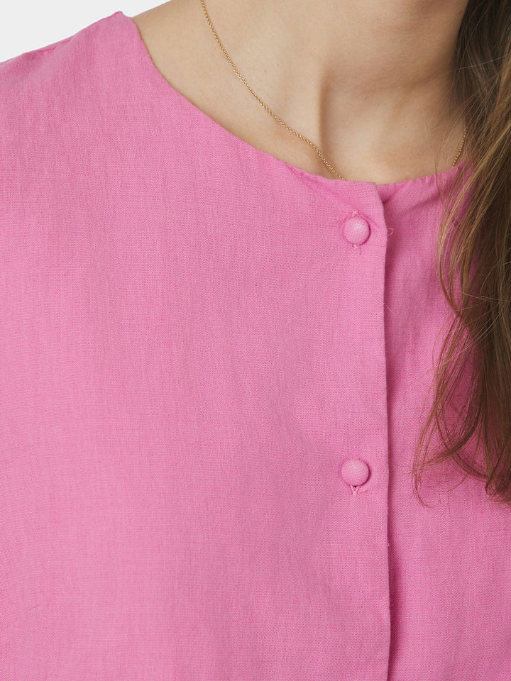 Moisa Linen Blouse  Pink