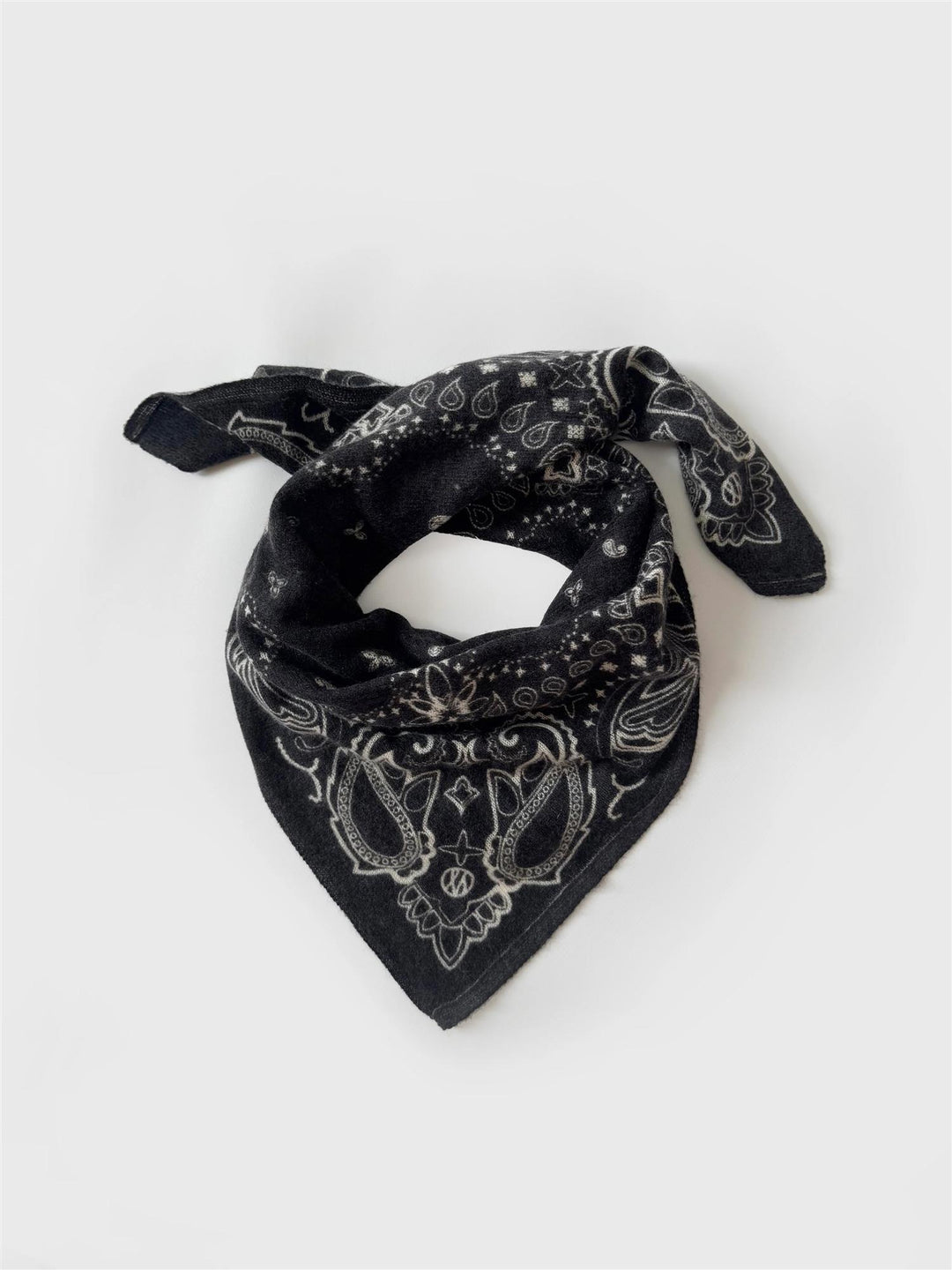 CASHMERE PAISLEY SCARF  Black