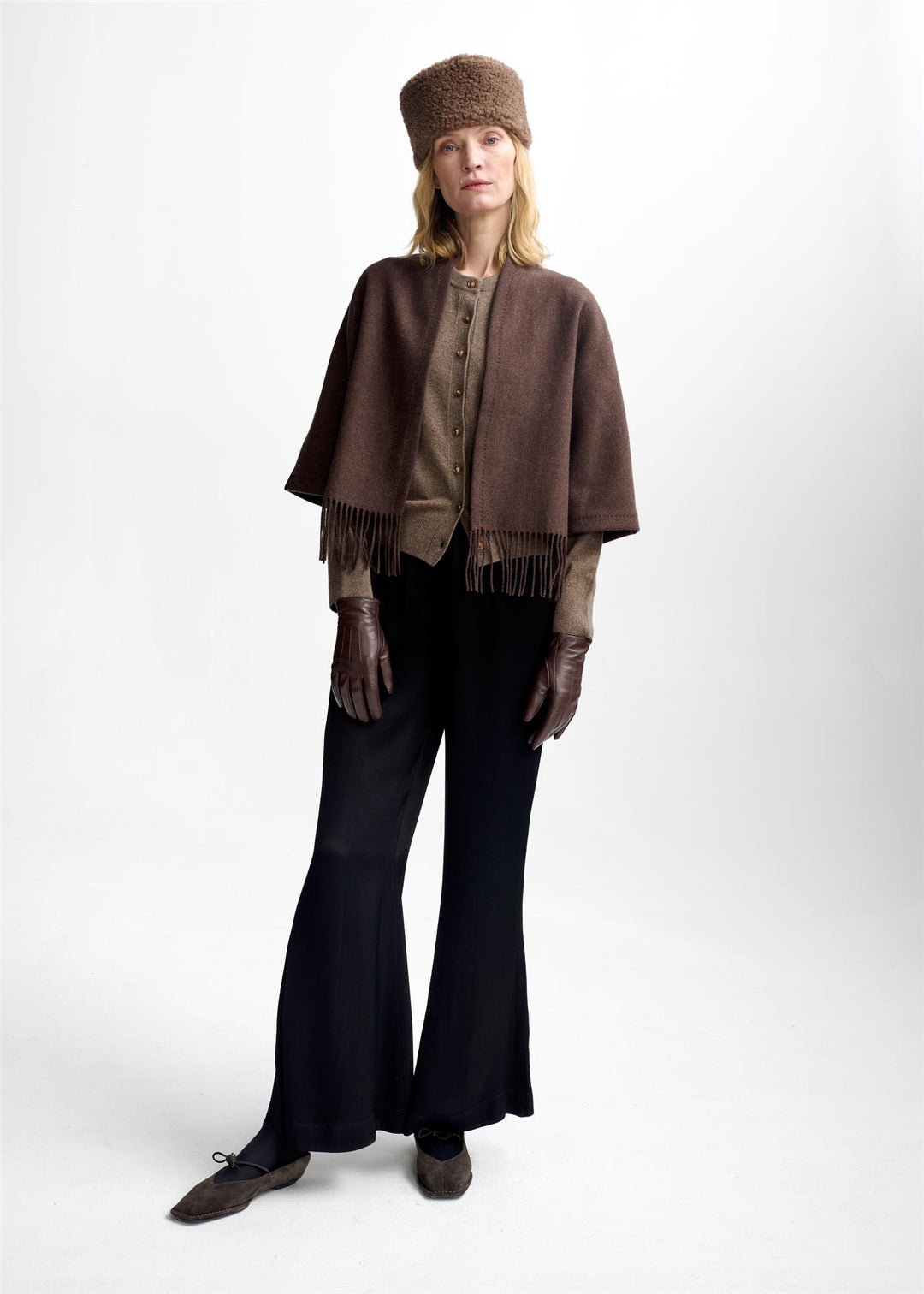 Keyla Lambswool Jacket  Brown