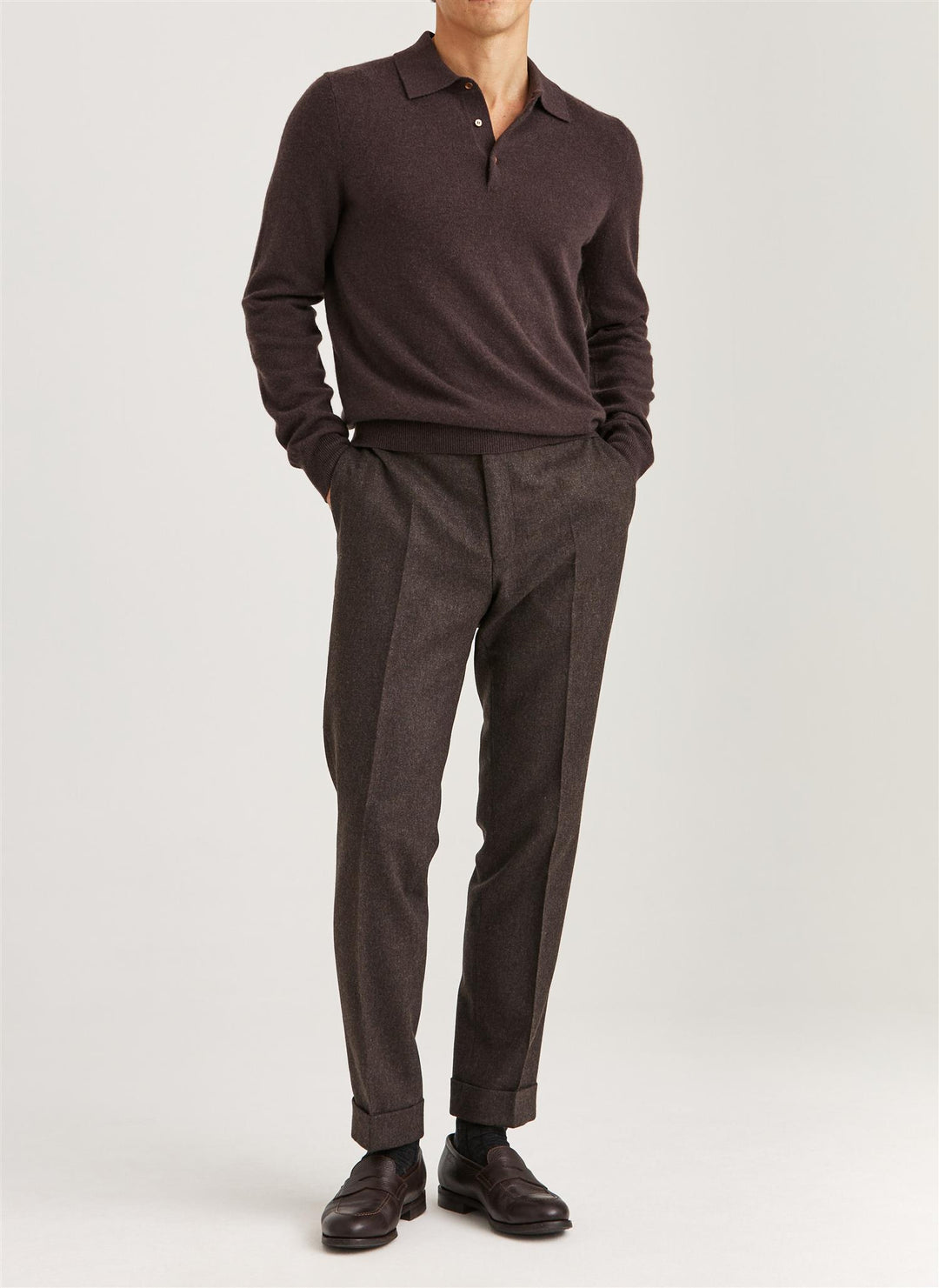 Jack Flannel Suit Trouser  Brown