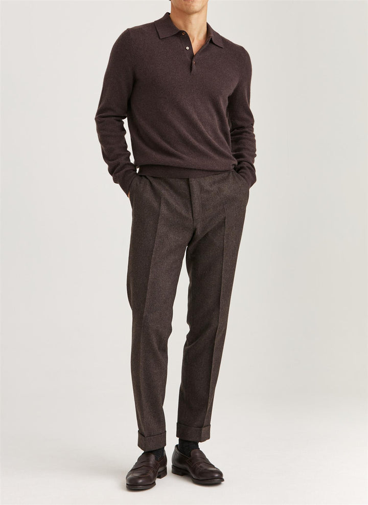 Jack Flannel Suit Trouser  Brown