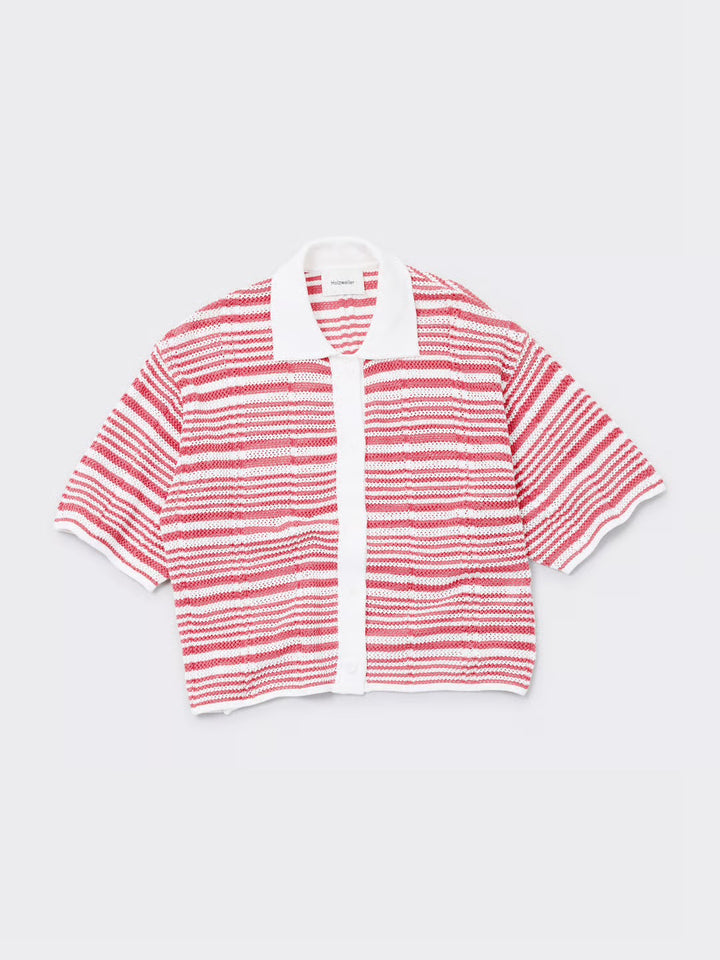 Kelp Striped Shirt  Red Stripe