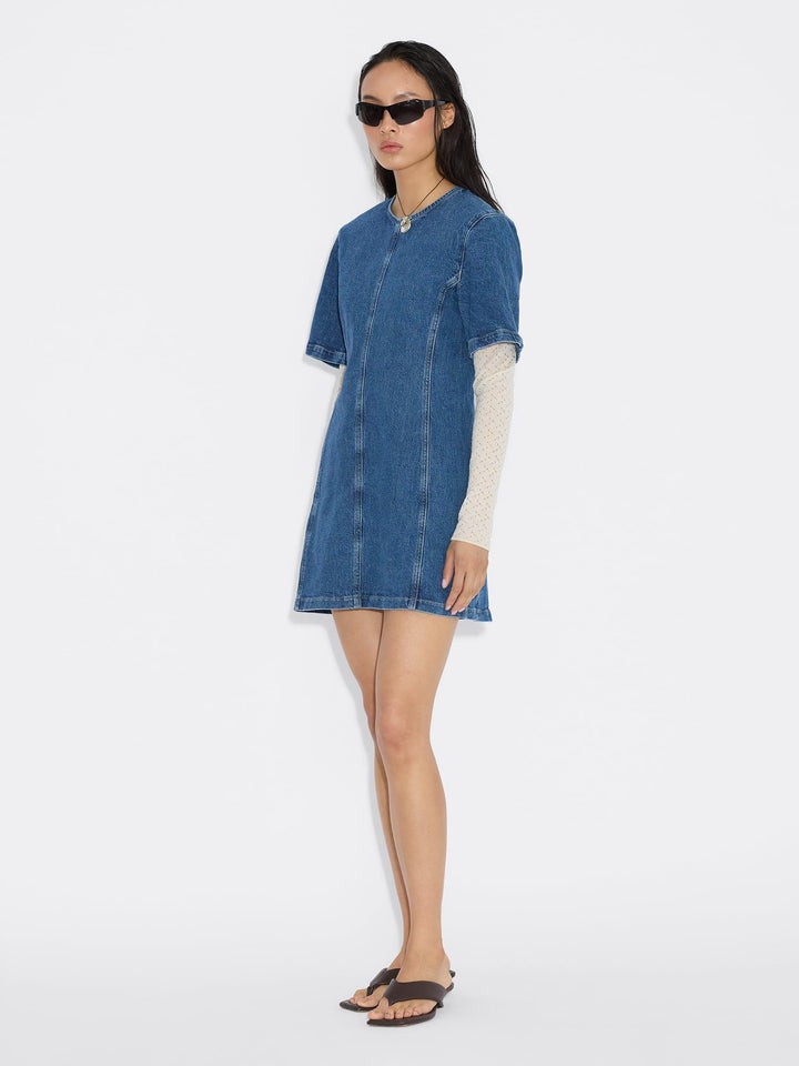 Short Denim Dress  Blue