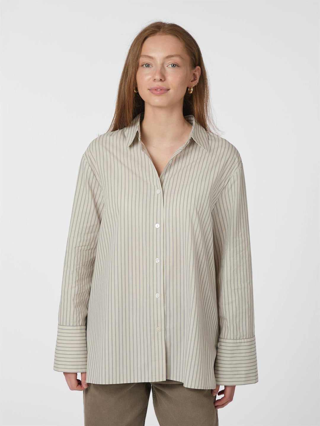 Dita double stripe shirt  Cream