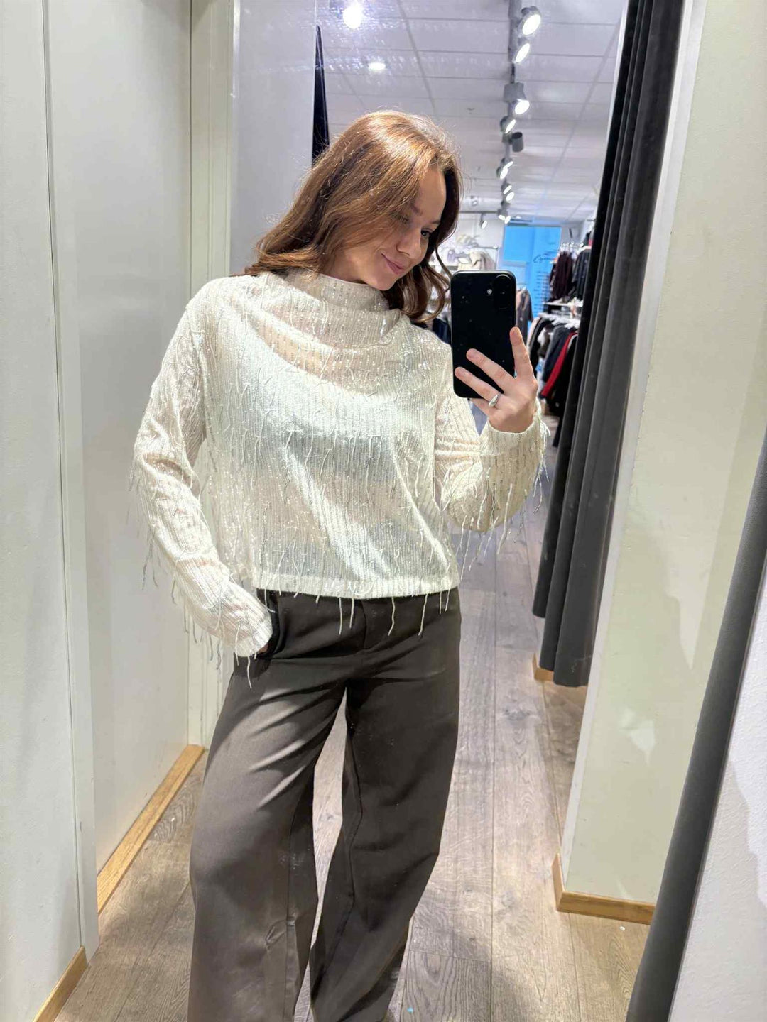BEVERLY FRINGE TOP  Lt Gold