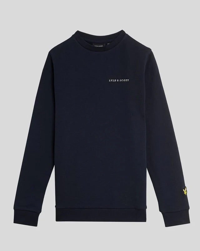 Script Crew Neck Sweatshirt  Dark Navy