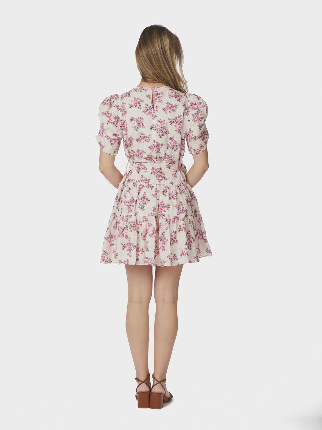 Annitas Starling Flower Dress  Fuchsia