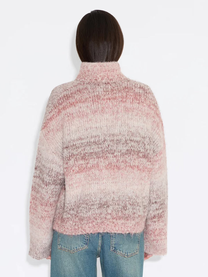 Tine Gradient Cardigan  Burgundy Mix