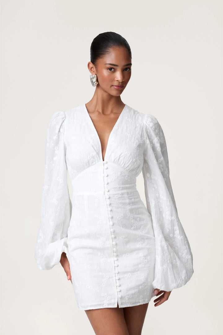 Florence dress  White Embroidry