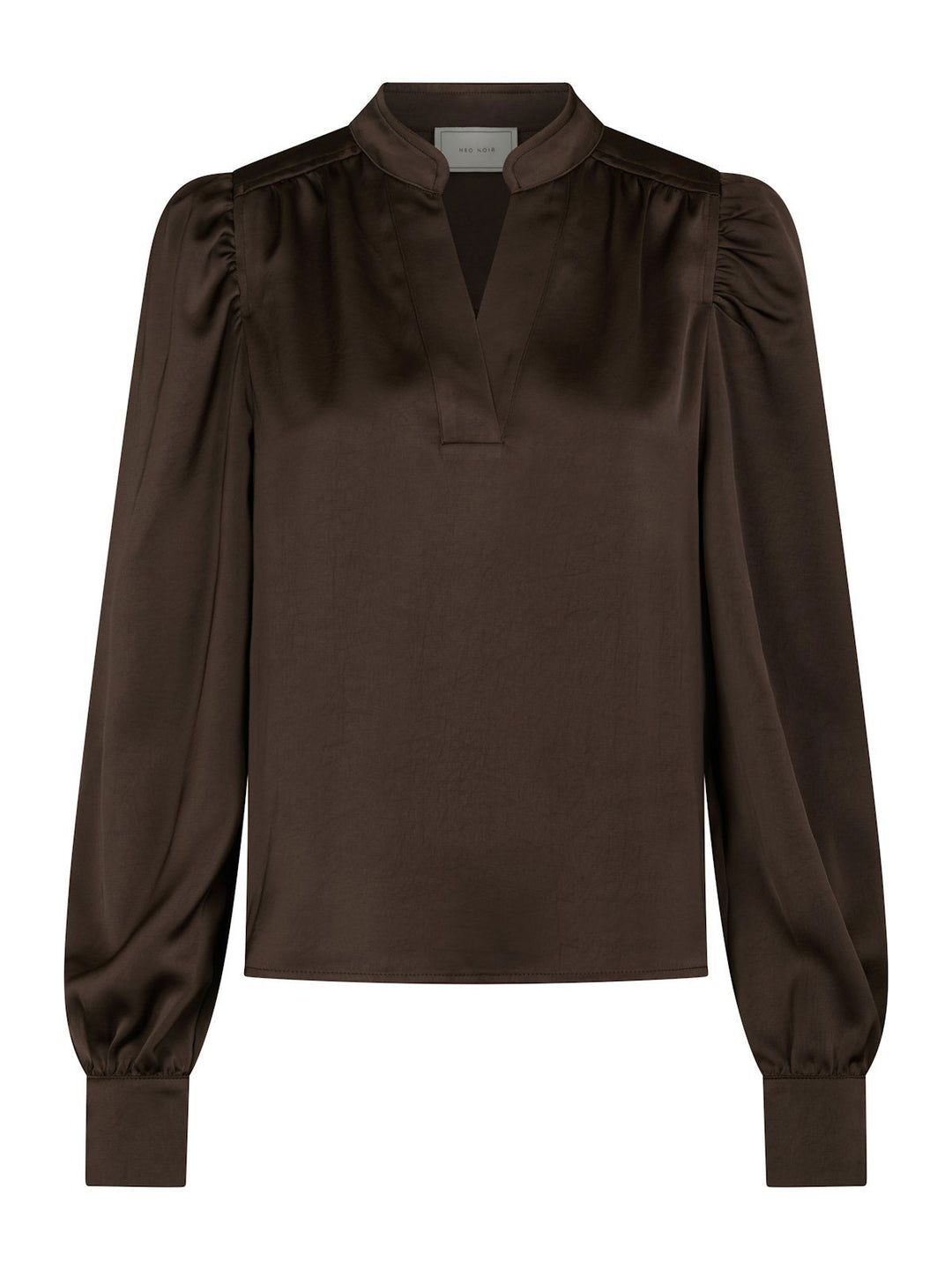 Rosslyn Heavy Sateen Blouse  Dark Brown