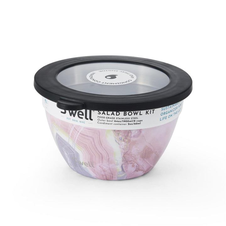 SALAD BOWL KIT 64 OZ / 1900 ML  Geode Rose