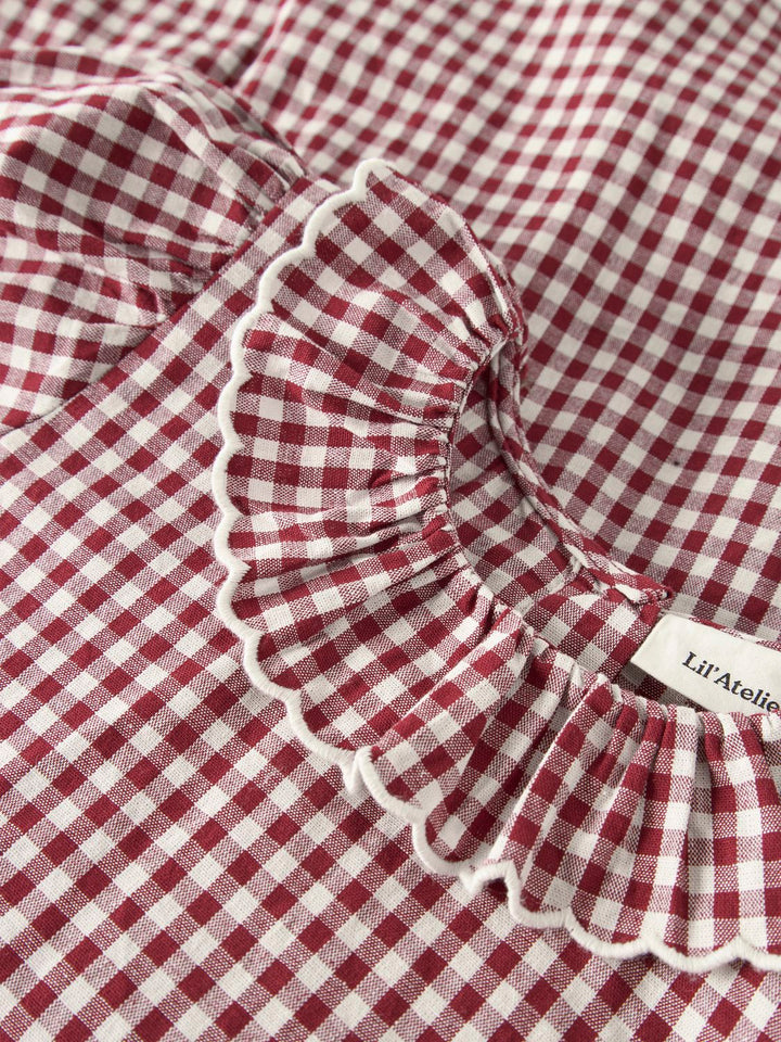 Froanne Ls Loose Dress Lil Mørkerød