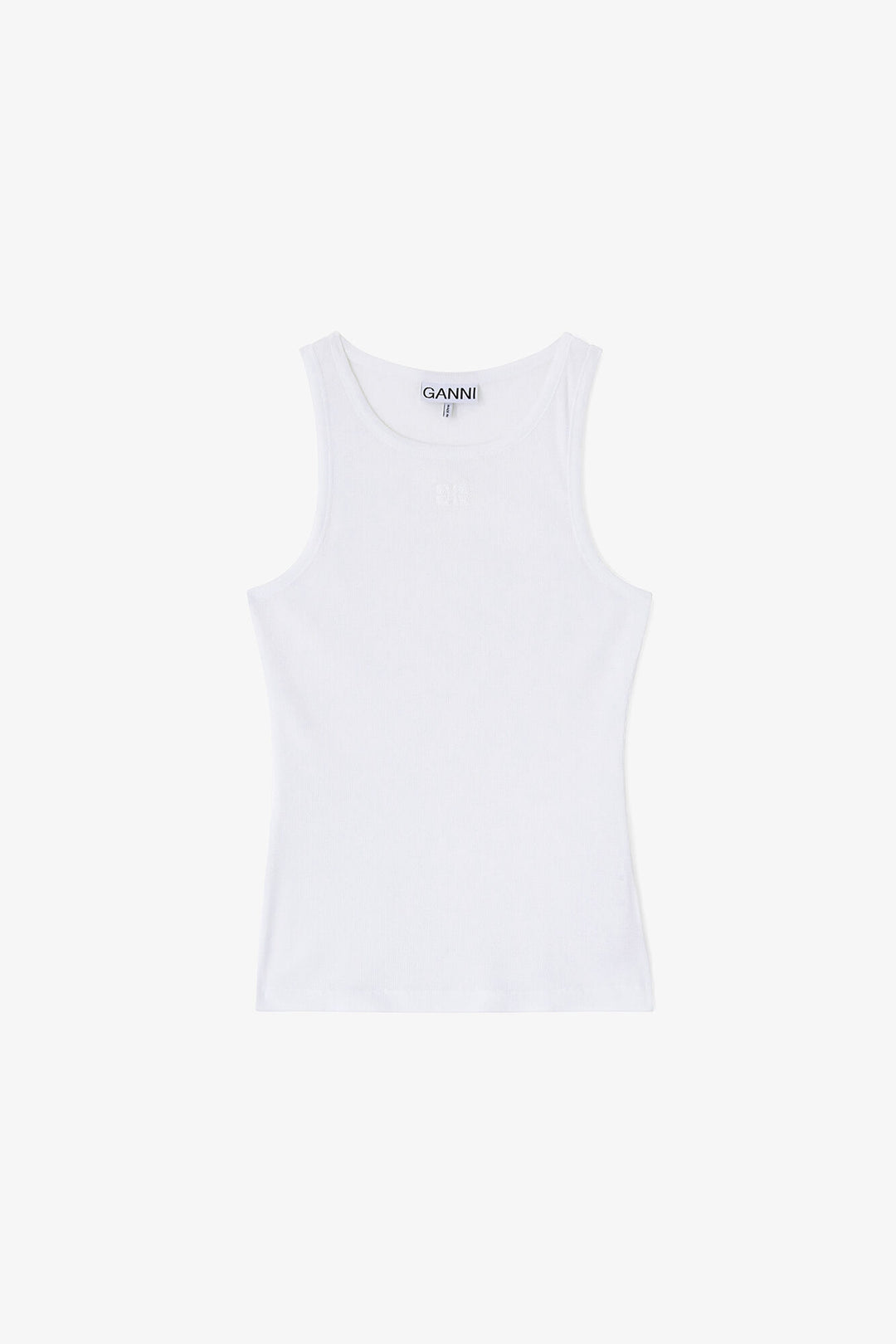 Soft Cotton rib Tank Top  Bright White
