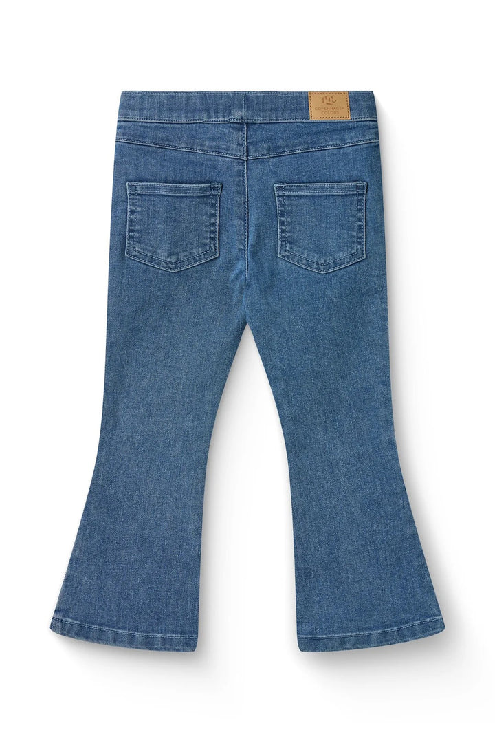 JEGGINGS W. FLARE- SUPER STRETCH  Lt. Blue Indigo Washed