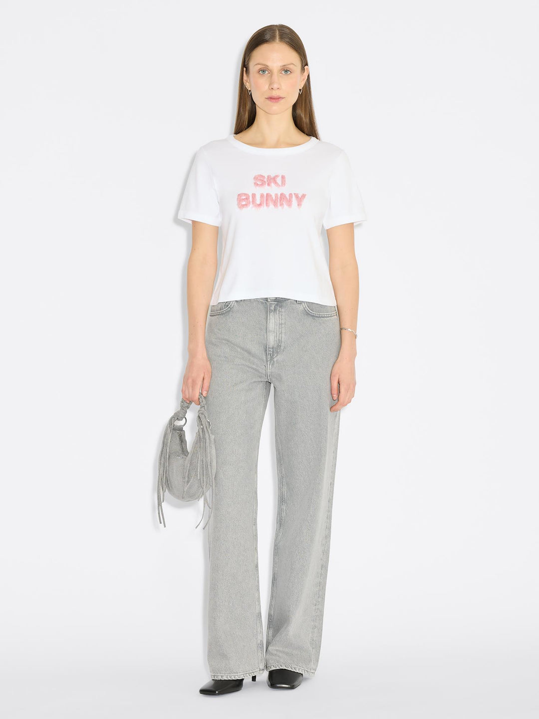 Kitty Fluffy Tee  White