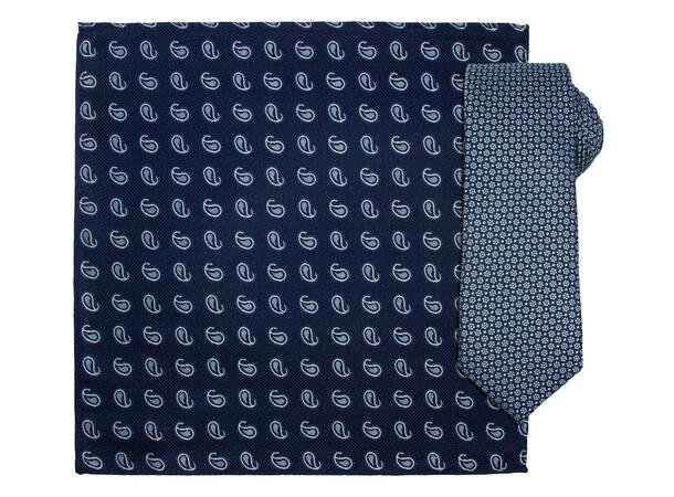 santi slips+hanky mønstret  Blå