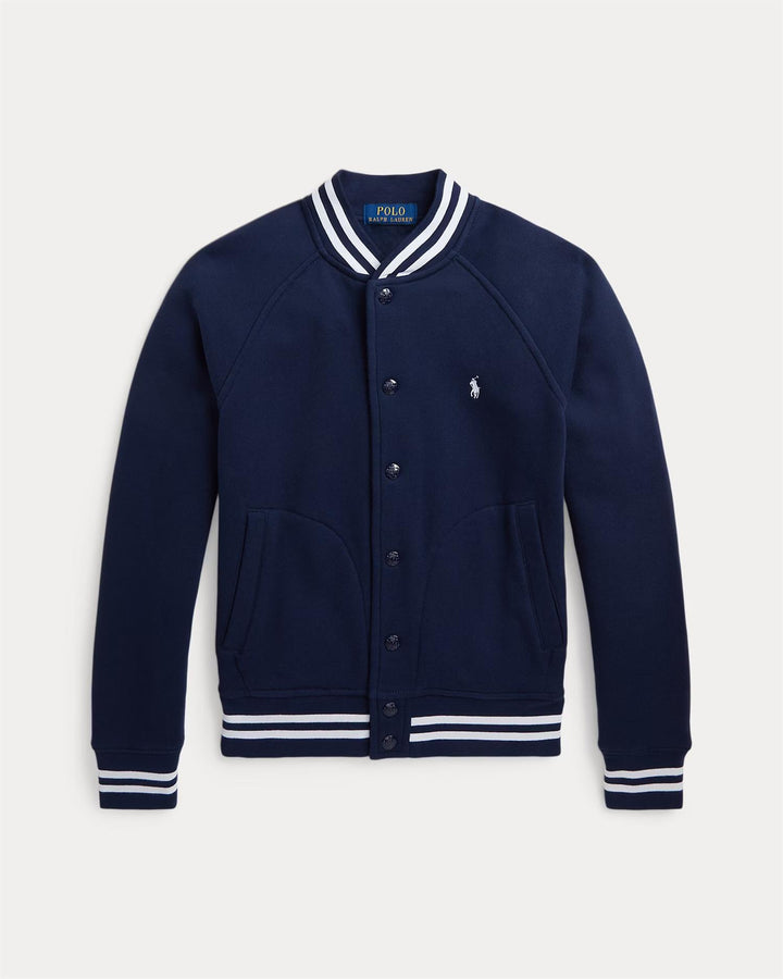 Fleece Baseball Jacket  Navy/Wht P