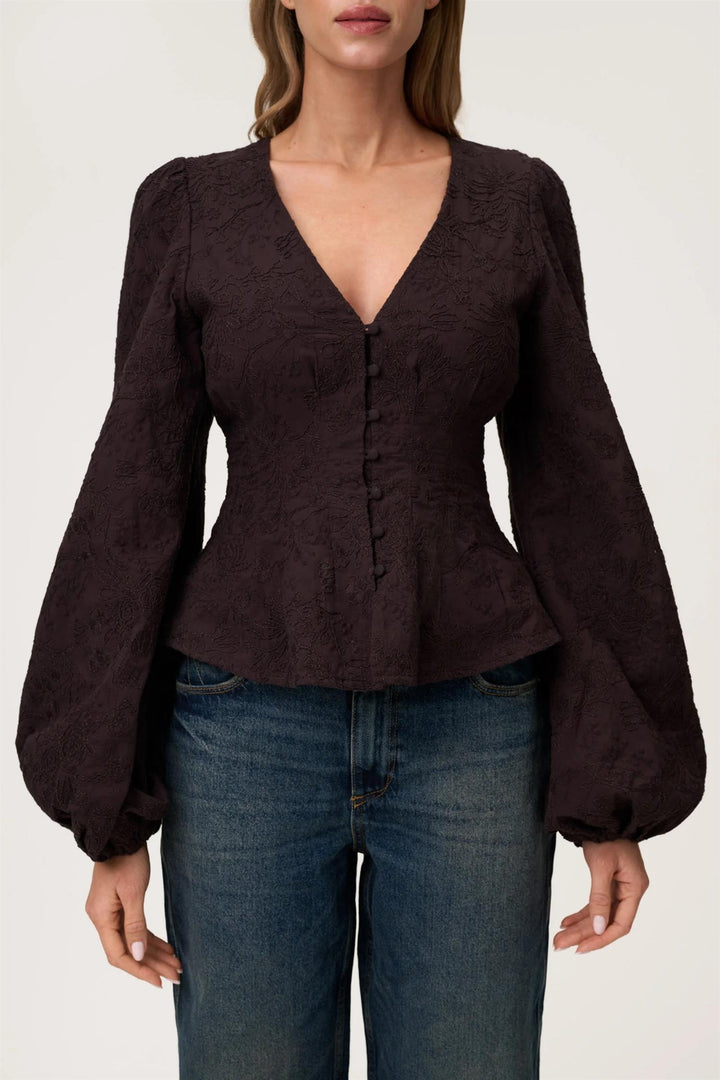PALENA BLOUSE  Brown