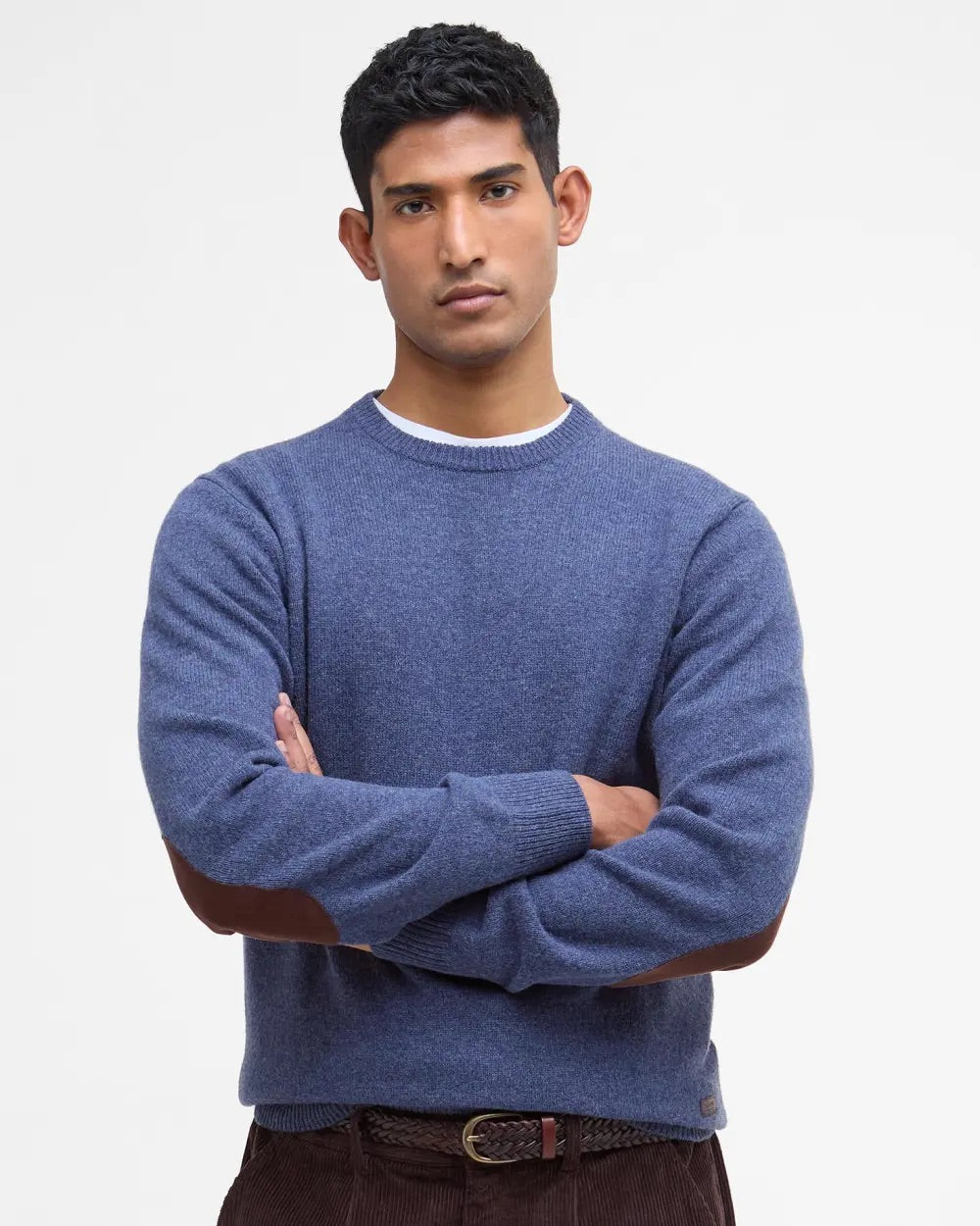 Essential Patch Crew Neck Sweater  Dark Indigo