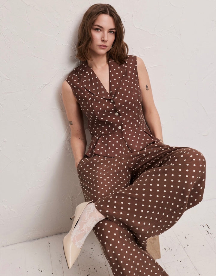 MELROSE DOTS  Dots Brown